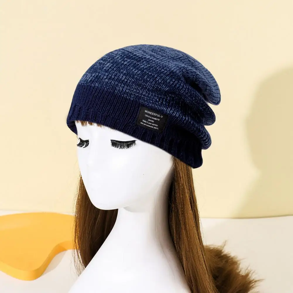 

Высокоэластичная шапка, уютные стильные вязаные шапки унисекс с флисовой подкладкой для осени и зимы, высокая эластичность, уличная одежда, цветной дизайн
