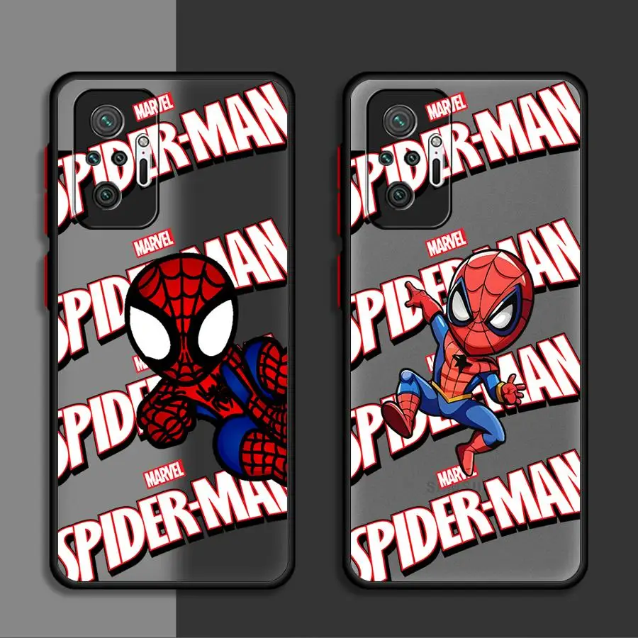 Фото Чехол Q-Version Jumping Spider Man для Xiaomi Poco C51 C50 M5s X3 NFC C40 X3 X4 X5 Pro F3, матовый чехол для телефона №2