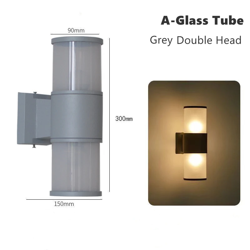 

Наружный светодиодный настенный светильник Khelse черный/серый 12Вт