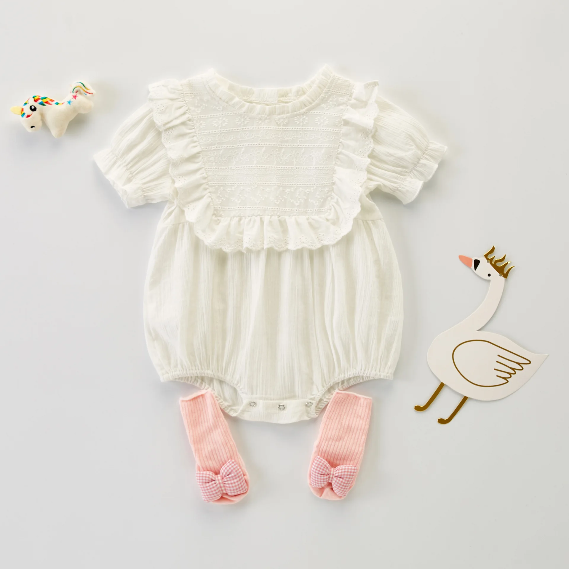 

2022 Newborn Baby Romper Summer Simple Cotton Baby Girl Clothes Infant Baby Girl Jumpsuit 0-3Y Baby Girl