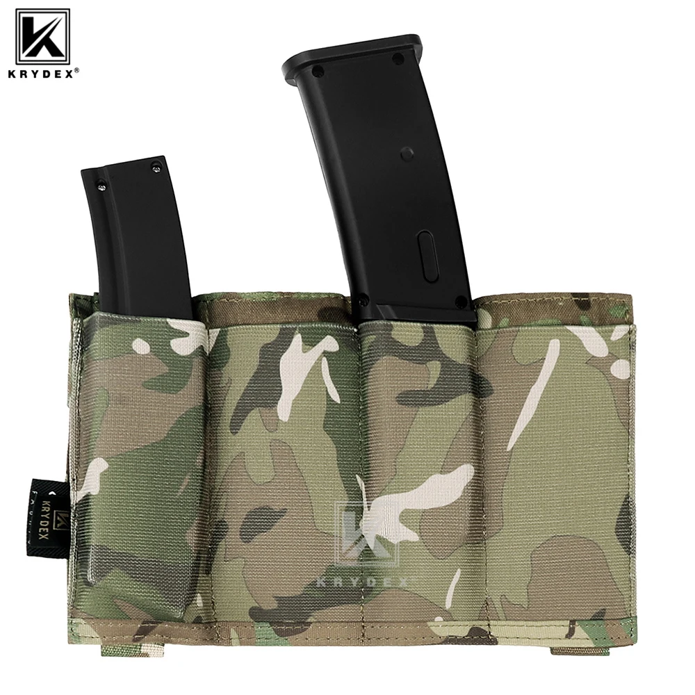 Фото KRYDEX четырехместный открытый верхний чехол для журналов SMG, тактический эластичный MP5/MP7/Kriss Mag, держатель для охотничьих принадлежностей №1