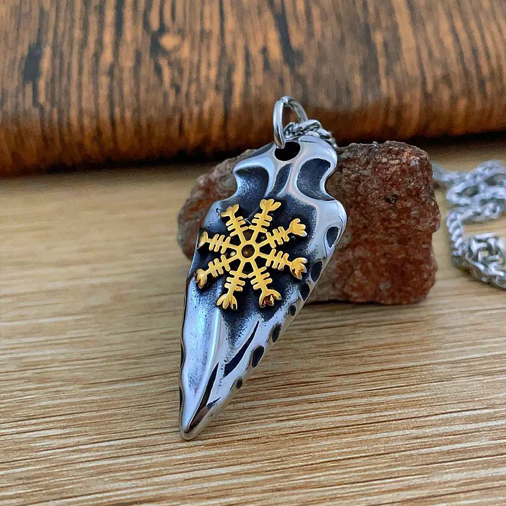 

Nordic Viking Compass Necklace for Men Vintage Vegvisir Viking Pendant Necklace Stainless Steel Punk Amulet Jewelry Wholesale