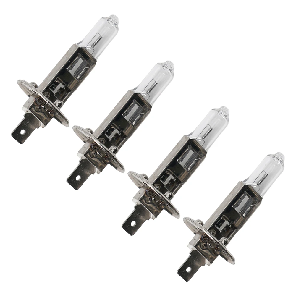 

Halogen Headlight Headlights 12V 6000K Bulb 55W 2000LM 4pcs Aluminum Alloy H1 Universal White Lamp High/Low Beam