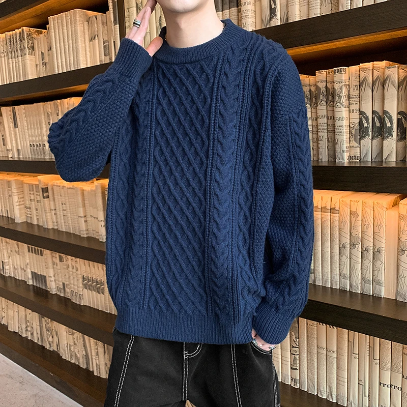 

Sweater Korea Fashion Sweaters Y2k Mens Clothing 2022 Fall Winter Pullover Clothes Knitwears Oversized Harajuku Long Sleeve Tops