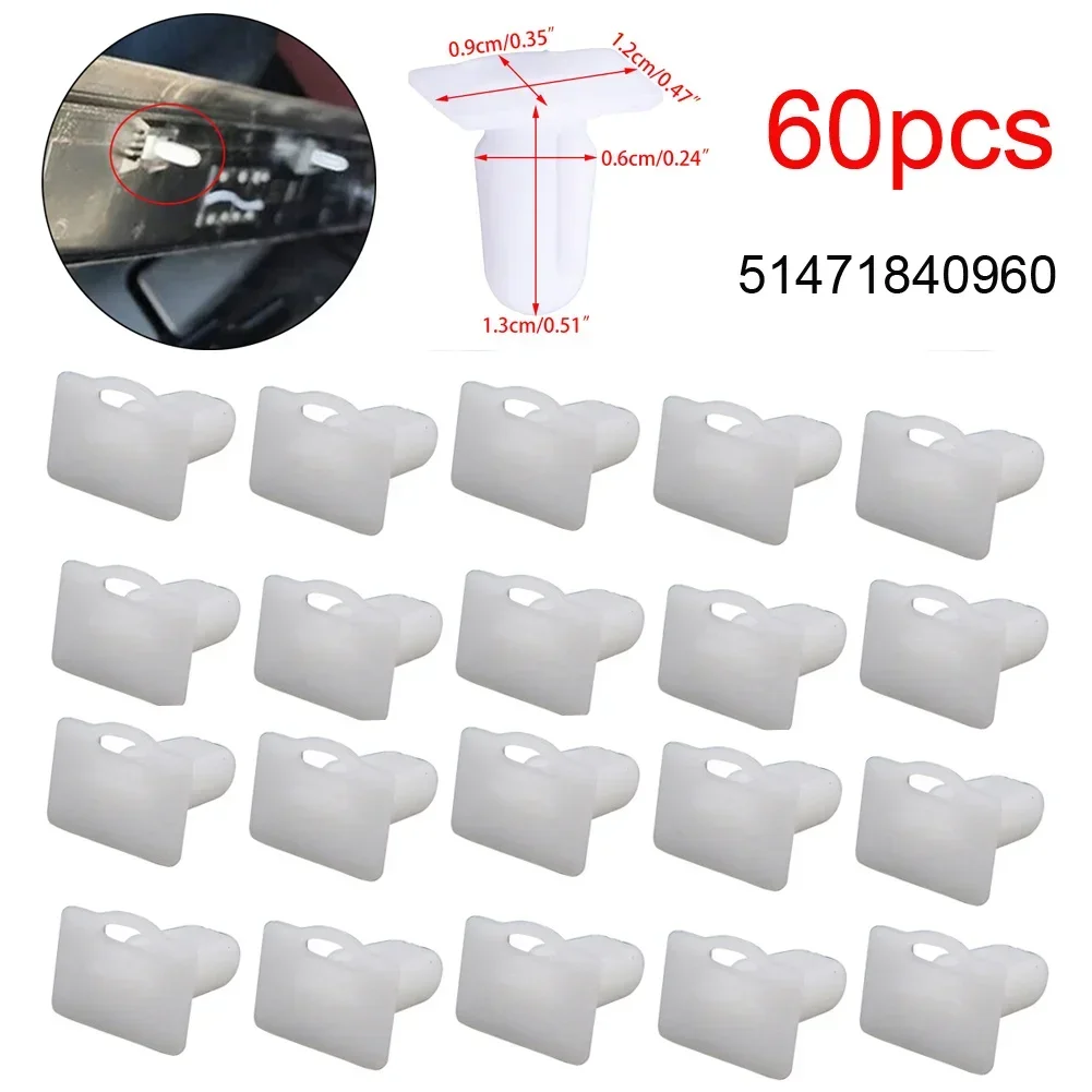 za 60 szt. klipsów do listew progów samochodowych 51471840960 wysoka BMW E30 E32 E34 E36 E38 E39 E46 Z4 E81 E82 E84 E63 E64 E65 Akcesoria