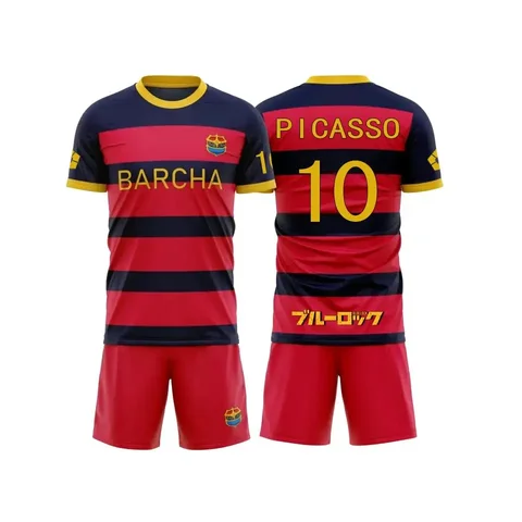 Blue Lock FC Barcha мультфильм аниме косплей M новый трикотажный костюм летняя короткая одежда в стиле комиксов для мальчиков модная футболка M