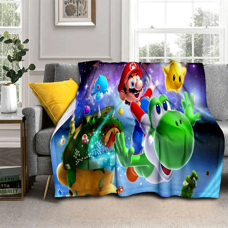 Одеяло в ретро стиле Марио фланелевое одеяло для гостиной спальни кровати дивана