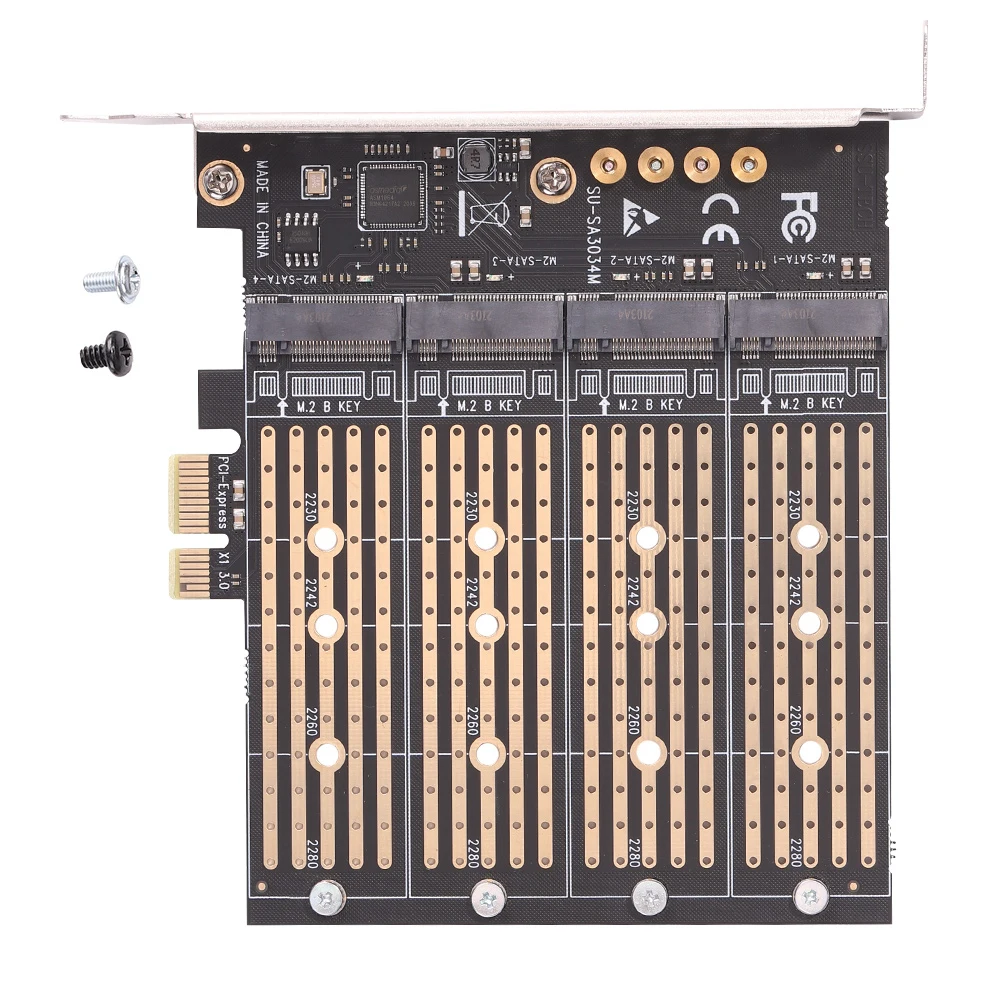 

SA3034M NVME M.2 к PCI-E 1x Расширительная карта для M-Key NVME/B-Key SATA компьютерная карта расширения для Windows/Linux