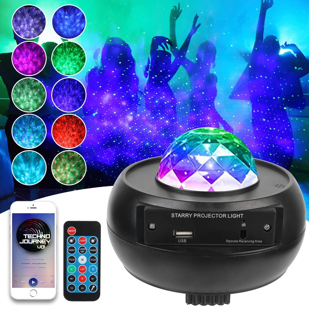 

Gifts Romantic Starry Sky Galaxy Projector Luminaires Blueteeth USB Music Player Star Night Light Colorful Projection Lamp