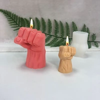 new diy handmade candle mold gods hand scented candle fist drop glue plaster ornament silicone mold candle making kit