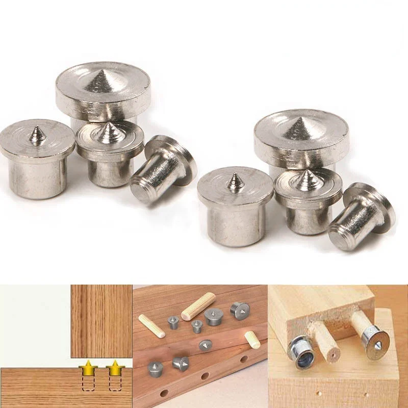 6/8/10/12mm Panel Furniture Positioning Carpentry Log Dowel Tips Round Pin Locator Wooden Center Punching Accessories - купить по