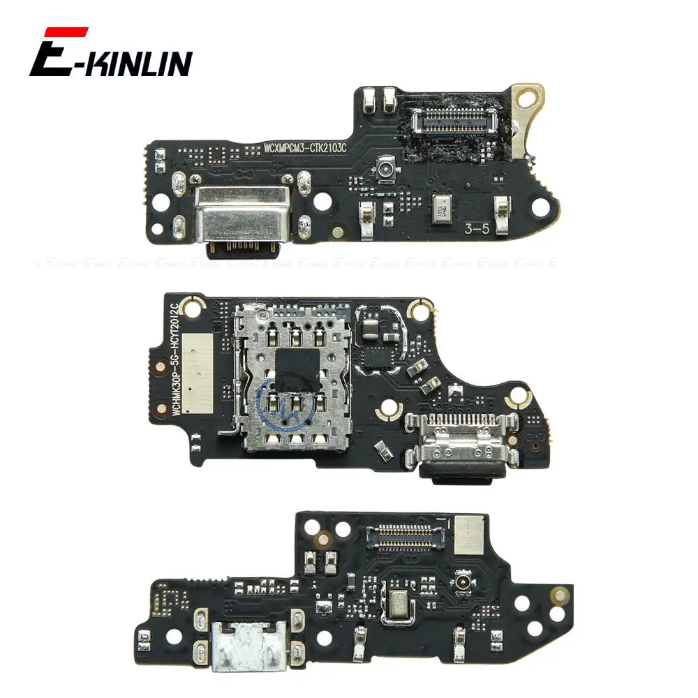 

USB Charging Dock Port Board Mic Charger Flex Cable For Xiaomi PocoPhone Poco C3 F1 F2 F3 X2 X3 NFC M2 M3 M4 X4 Pro F4 M5s