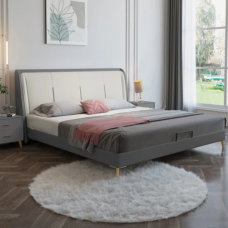 

Science and technology cloth bed, modern simple master bedroom 1.8m double bed, high-end atmospheric bed, luxury storage bed