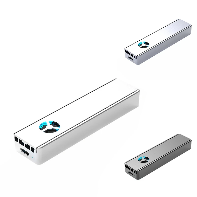 M.2 SSD Box NVME NGFF to USB3.1 Mobile Type-C with Fan and RGB Light for 2230 2242 2260 2280 |