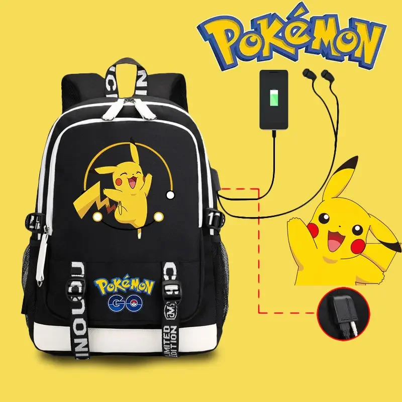 

New Pikachu Schoolbag Pet Elf Pokémon Cartoon Animation Peripheral Light Primary and Secondary School Students Backpack