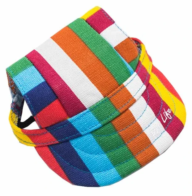 

2022Pet Life 'Colorfur' Floral Uv Protectant Adjustable Fashion Dog Hat Cap