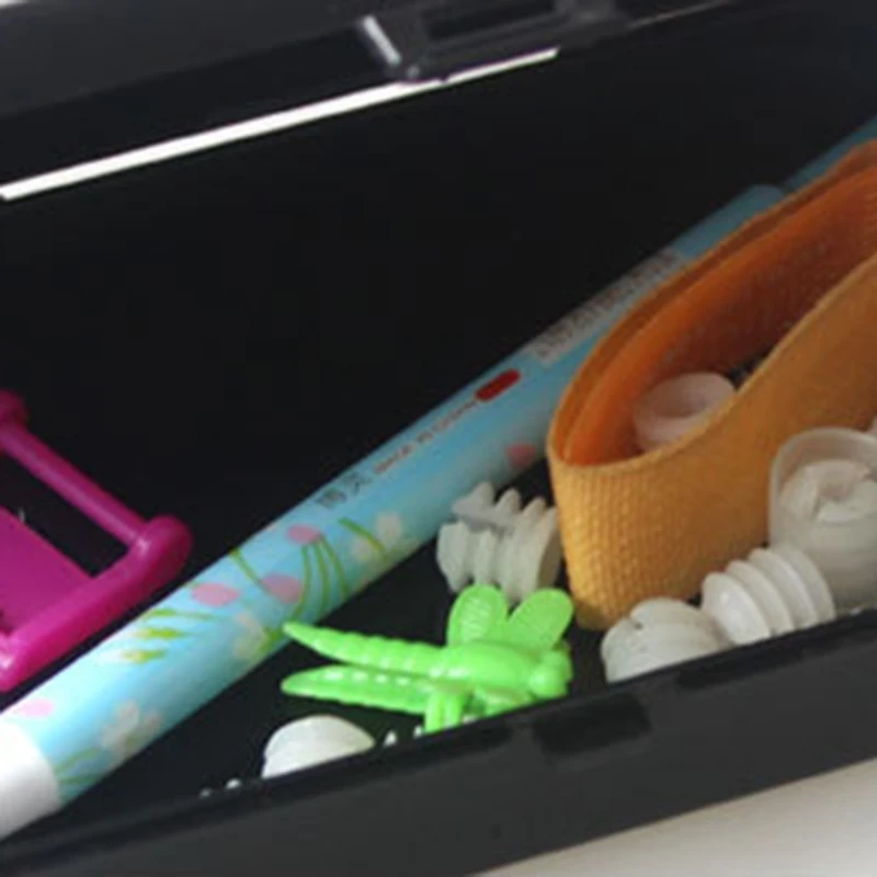 

Multifunctional Clear Storage Holder Snap-tight Closure Desk Container Ideal for Coins Screws Pencils Floss Cotton Swab Y98A