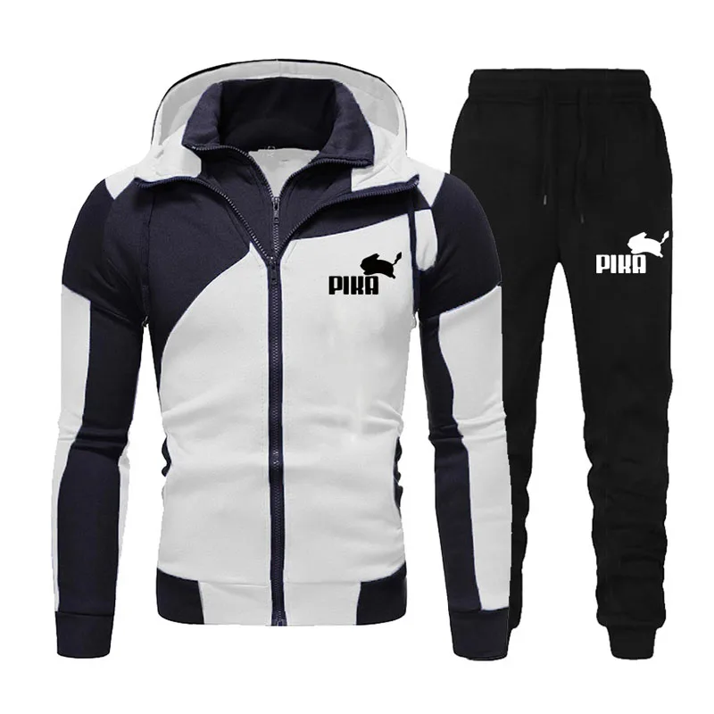 

2022 Men's Tracksuit Fashion Casual Loose Jacket Tracksuit High Quality Hooded Jacket + Pants Sports Suit Athletic Wear