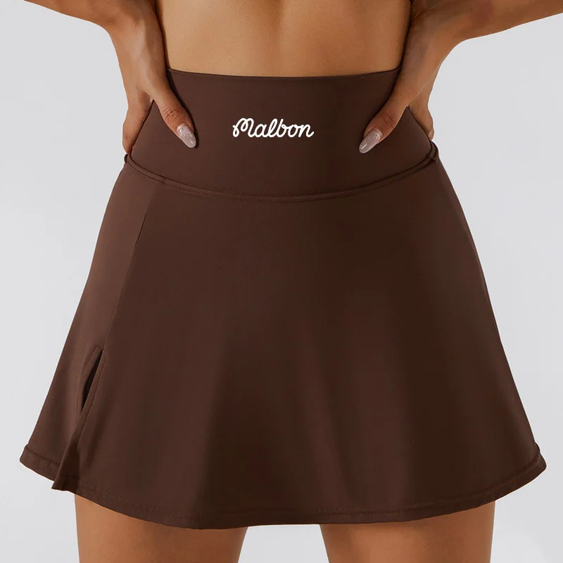 Malbon Women's Golf Dress 2022 New Slim Golf Yoga Short Skirts Breathable Mini Culottes Running Fitness Tennis Sports  Skirt
