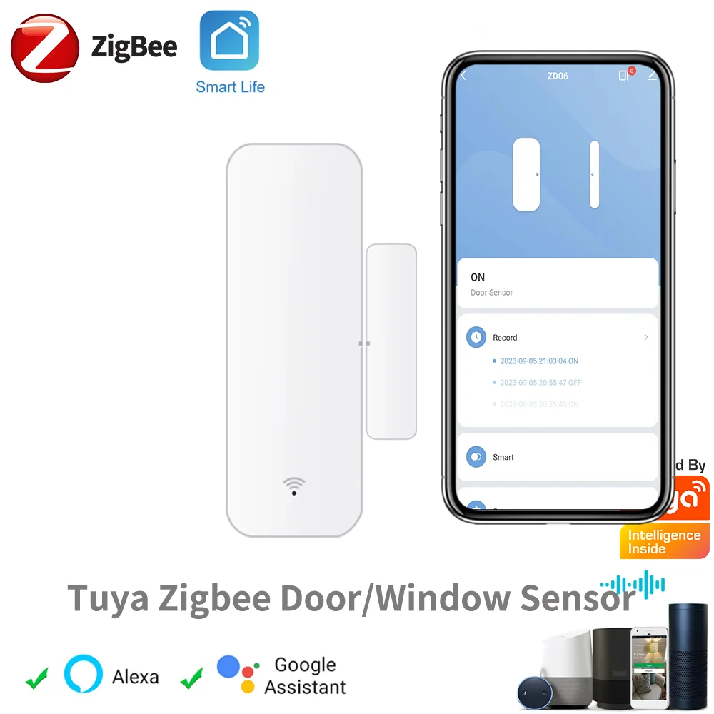 Умный Датчик Окна И Двери Tuya Zigbee С Дистанционным Управлением