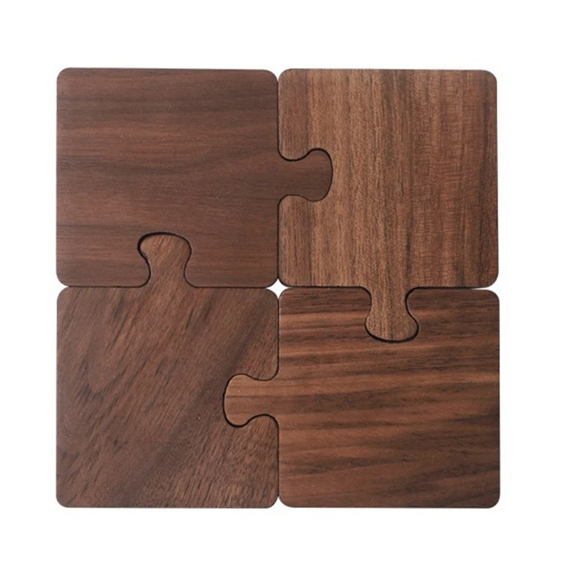 

Natural Wooden Beverage Coaster Easy Assembly into One Big Coaster Great for Hot Cold Drink Beer Wine Beverage Coffee