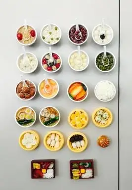 

5 шт./лот трехмерные характеристики креативной имитации фарфора закусок блюд в китайском стиле магниты на холодильник