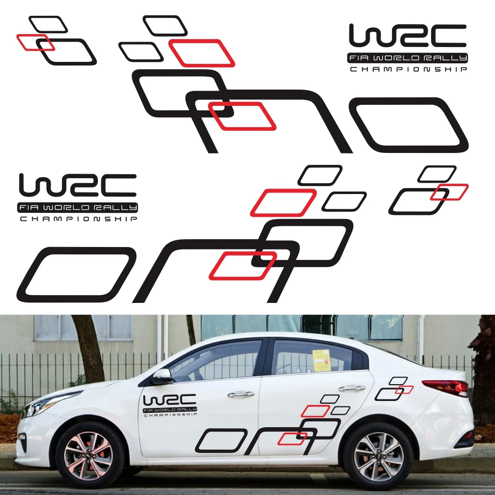 

2pcs Sports Personalized Car Decals DIY Racing Car Stickers Both Side Body Auto Vinyl Film Stylish Sticker Tuning Car Accessory