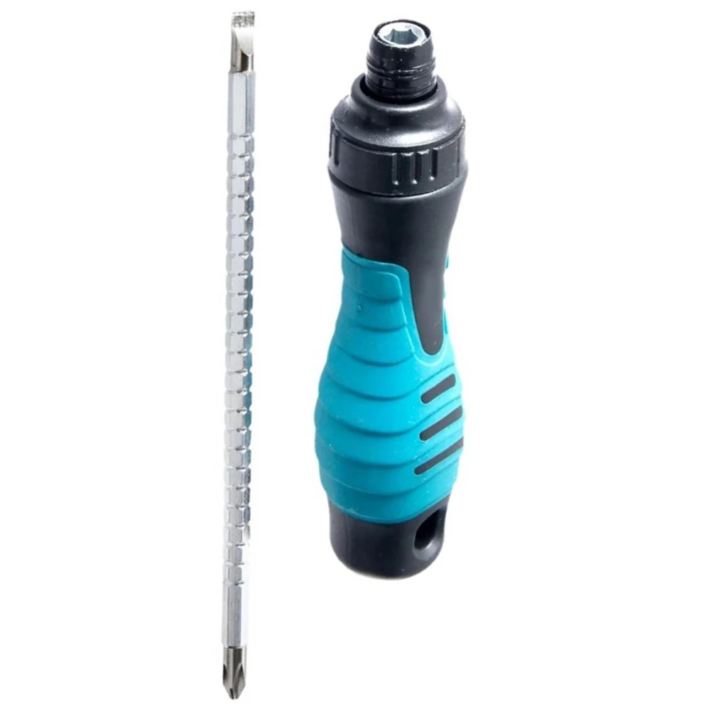 

Adjustable Screwdriver Dual-end Slotted Cross Ratchet Screwdriver 6.35mm Screw Head PH2 SL6 Screwdriver Household Hand Tool