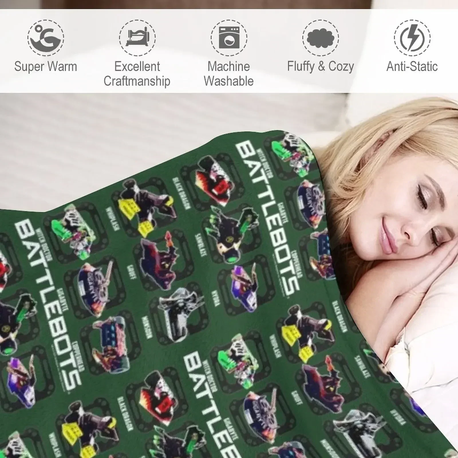 Одеяло BattleBots Group Robot Photo Box Up теплое зимнее мягкое одеяло для кроватей