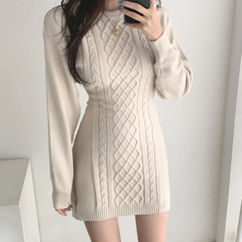 

Women's casual knitted skirt, waist widened, women's miniskirt, elastic fabric, high twist, perforated, 4 colors, suitable for