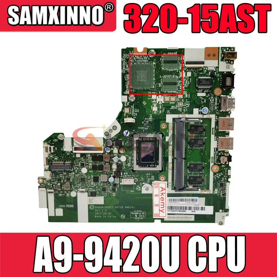 

100% рабочая плата для Lenovo 320-15AST 320-17AST, материнская плата 5B20P19430 A9-9420U on-board DG425, проверенная, ОК