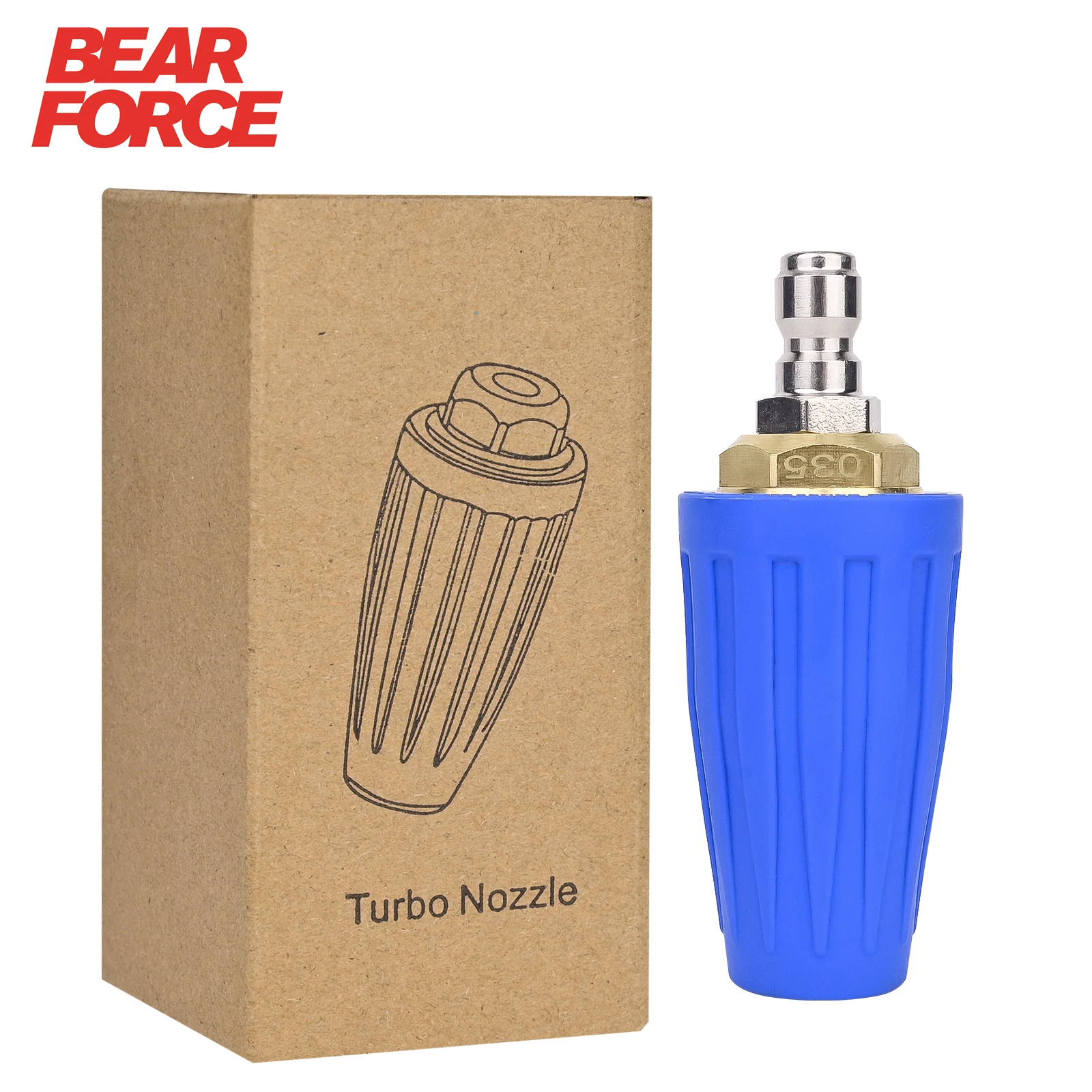 

Насадка BEAR FORCE Turbo Для Мойки Высокого Давления 360 ° Вращающаяся Турбонасадка 3000 PSI/207 Бар