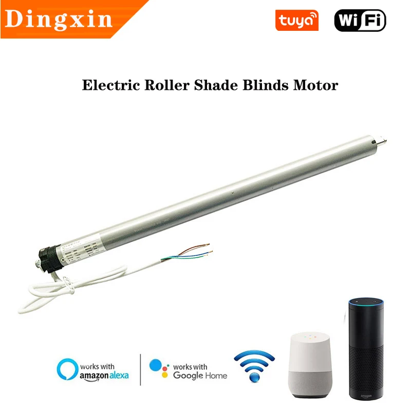 

Tuya WiFi Smart Electric Roller Shade Blinds Motor for 47 50mm Tube Motorized Curtain Alexa Google Home control