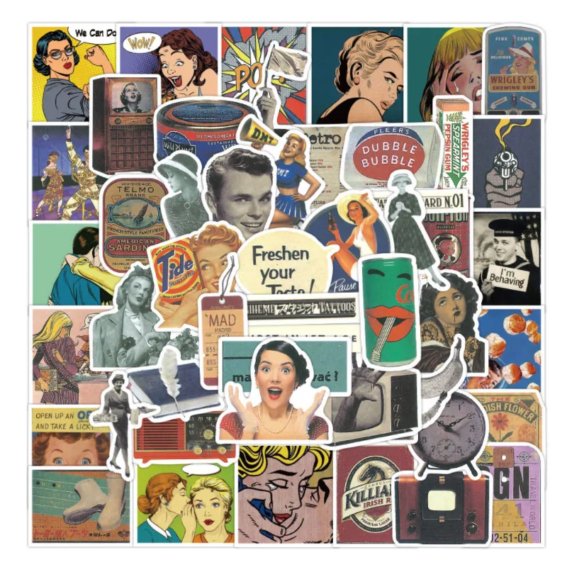 10/30/50/100 шт. Ретро постер 80-х годов для сноуборда ноутбука багажа холодильника