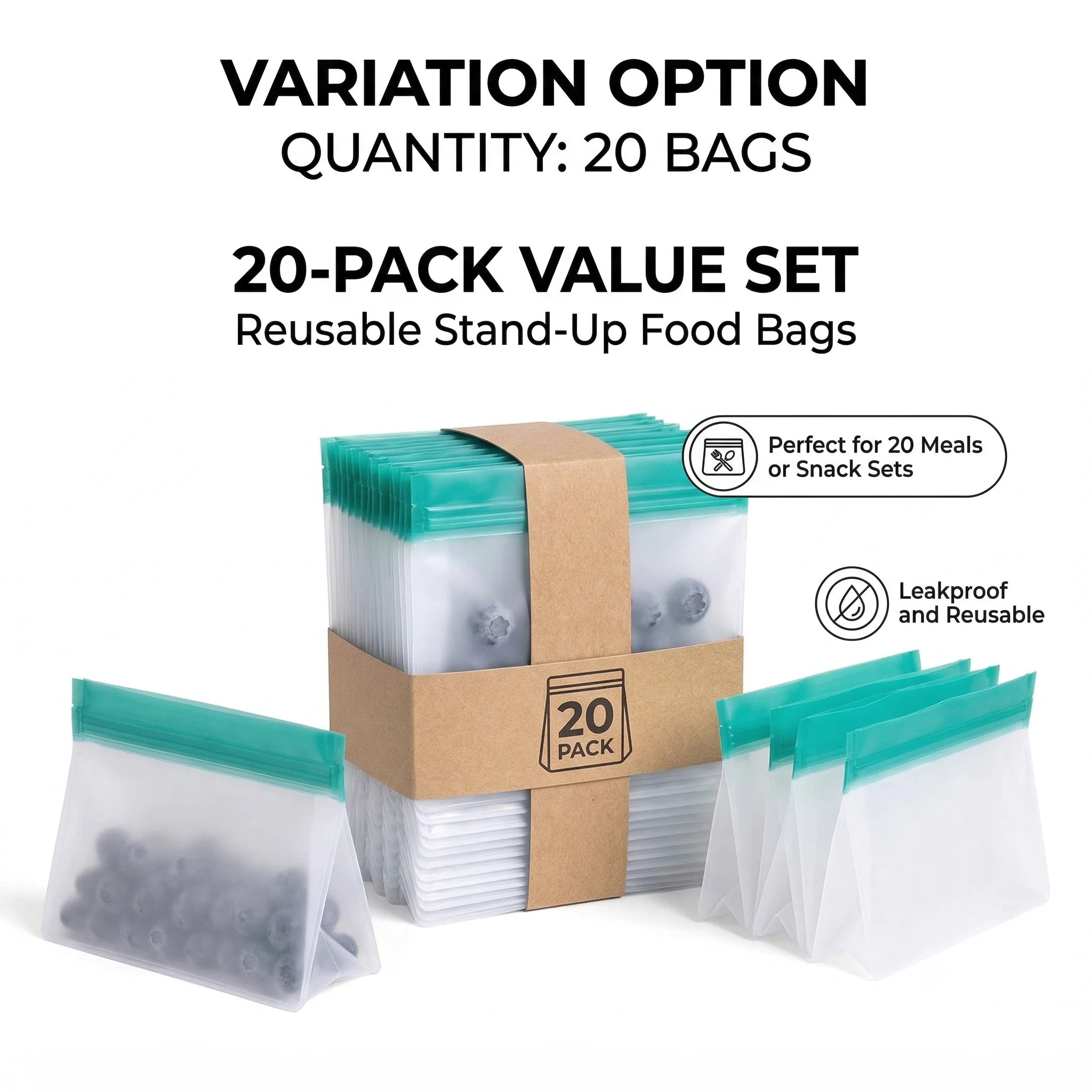 

Многоразовый пищевой пакет PEVA, стоячий пищевой пакет для морозильной камеры, силиконовый пакет, герметичный кухонный Органайзер с крышкой, пакеты для хранения без БФА