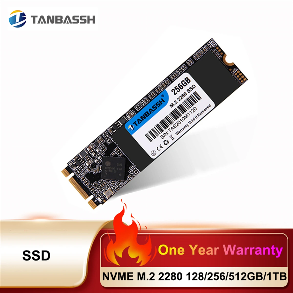 

Твердотельный жесткий диск TANBASSH NVME M.2 2280 128 ГБ 256 ГБ 512 ТБ PCIE 3,0 протокол SSD для настольных компьютеров и ноутбуков