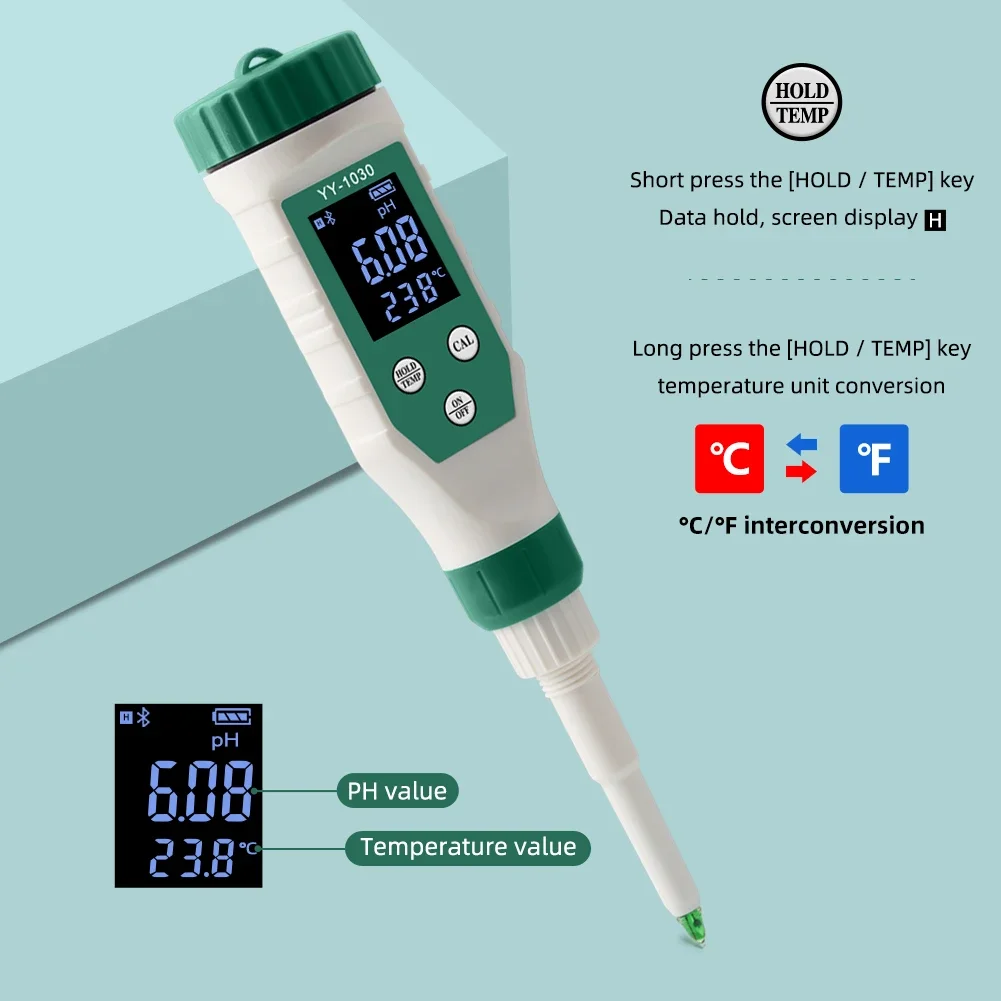 Измеритель pH Bluetooth — улучшенное качество кожи и воды ручка цифровой тестер