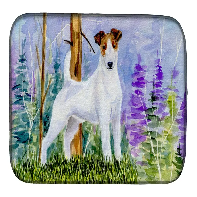 

Charming Multicolor Jack Russell Terrier 14 x 21" Dish Drying Mat - Perfect for Adding Flair to Any Kitchen Countertop.