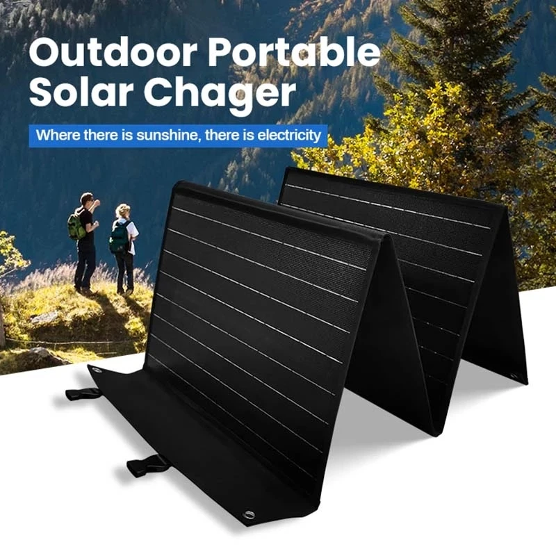 

100W Solar Panel Kit Complete Camping Foldable Solar Power Station 18V MPPT Portable Generator Charger for Car Boat Caravan Camp