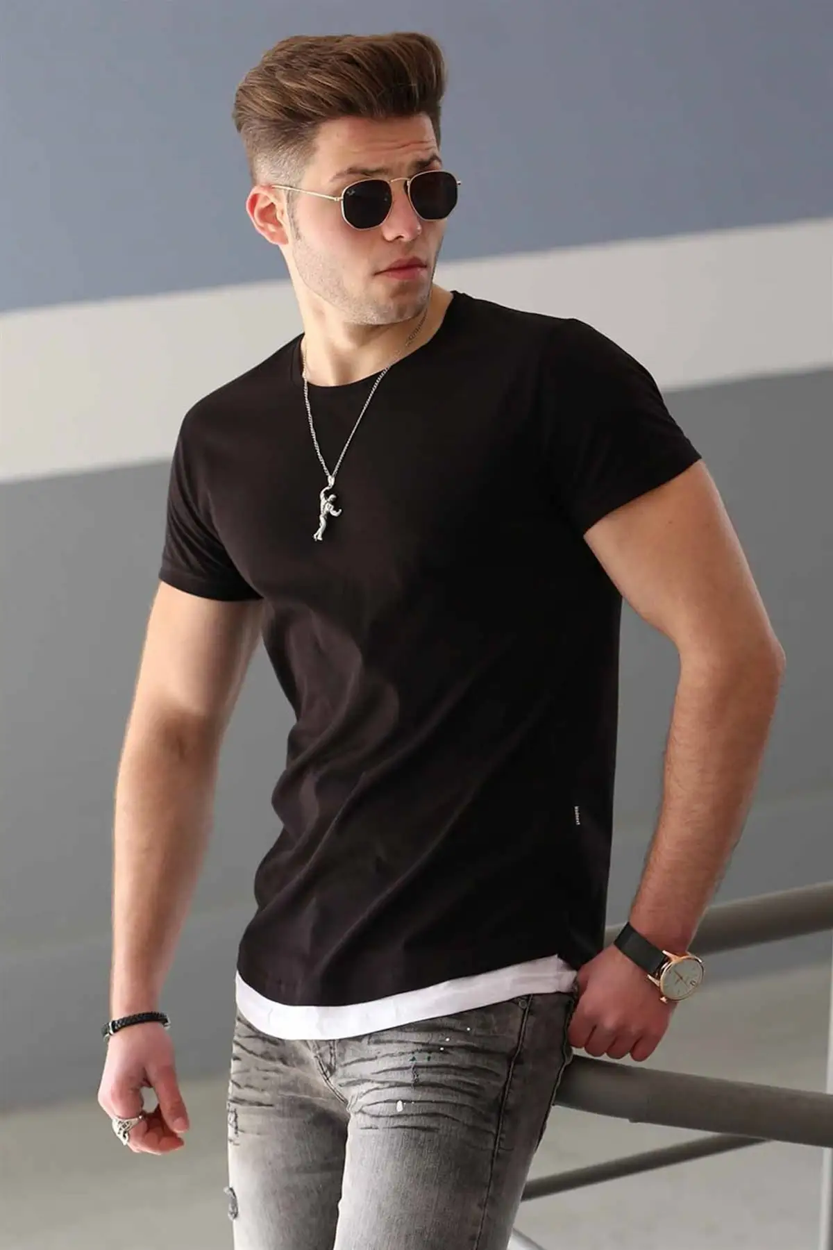 

Basic Black Men's T-Shirts Men's T-Shirts Sport Stylish 2021