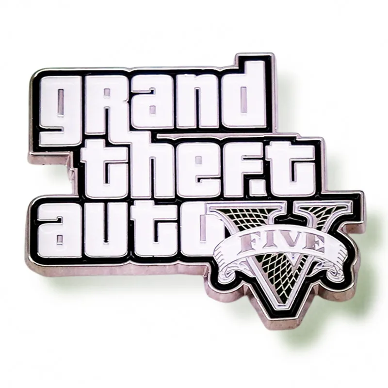 

Game Grand Thefts Auto V Five GTA V Enamel Pin Brooch Metal Badges Lapel Pins Brooches for Backpacks Jewelry Accessories