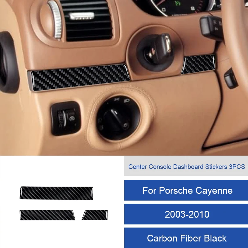 

LHD для Porsche Cayenne 2003, 2004, 2005, 2006, 2007, 2008, 2009, 2010, мягкие декоративные наклейки из углеродного волокна/ПВХ на центральную консоль