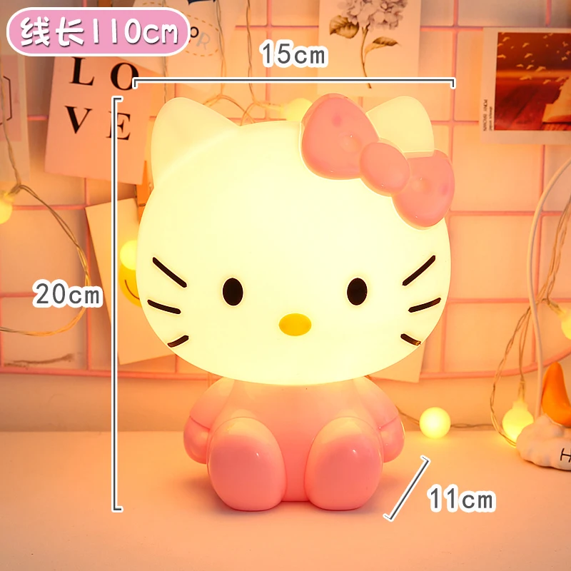 Будильник Hello Kitty с аниме маленький ночник для спальни спящей девушки мультяшный