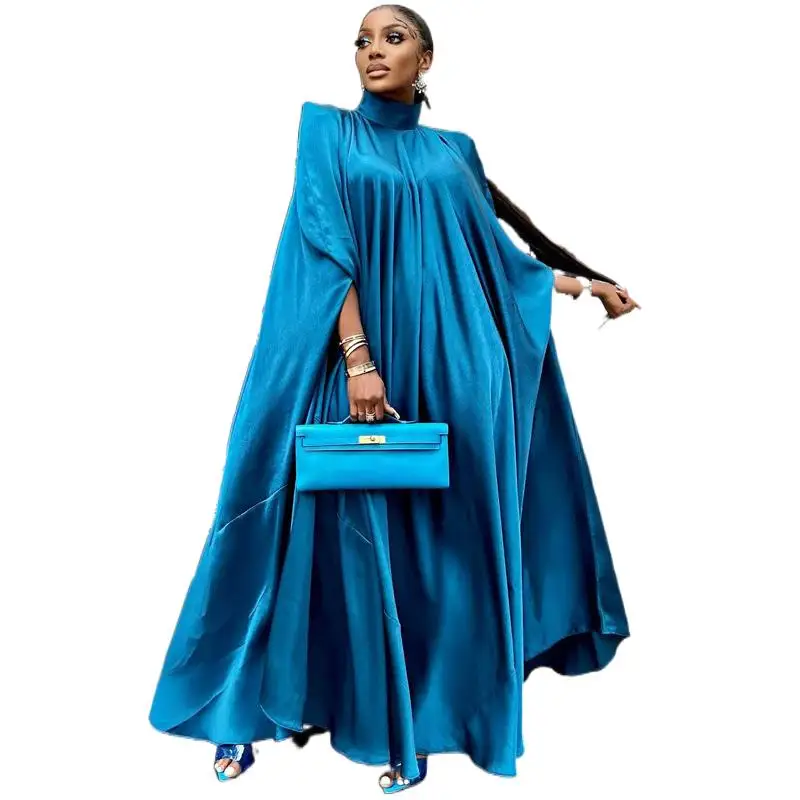 

Loose Muslim Dress Dubai Bat Sleeve Women Abaya Solid Ramadan 2023 Islam Clothing African Dresses Kaftan Jilbab Hijab Long Robe