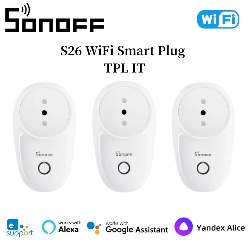 SONOFF S26 R2 TPL IT WiFi Smart Plug Ewelink APP Дистанционное управление Умная розетка Поддержка Alexa