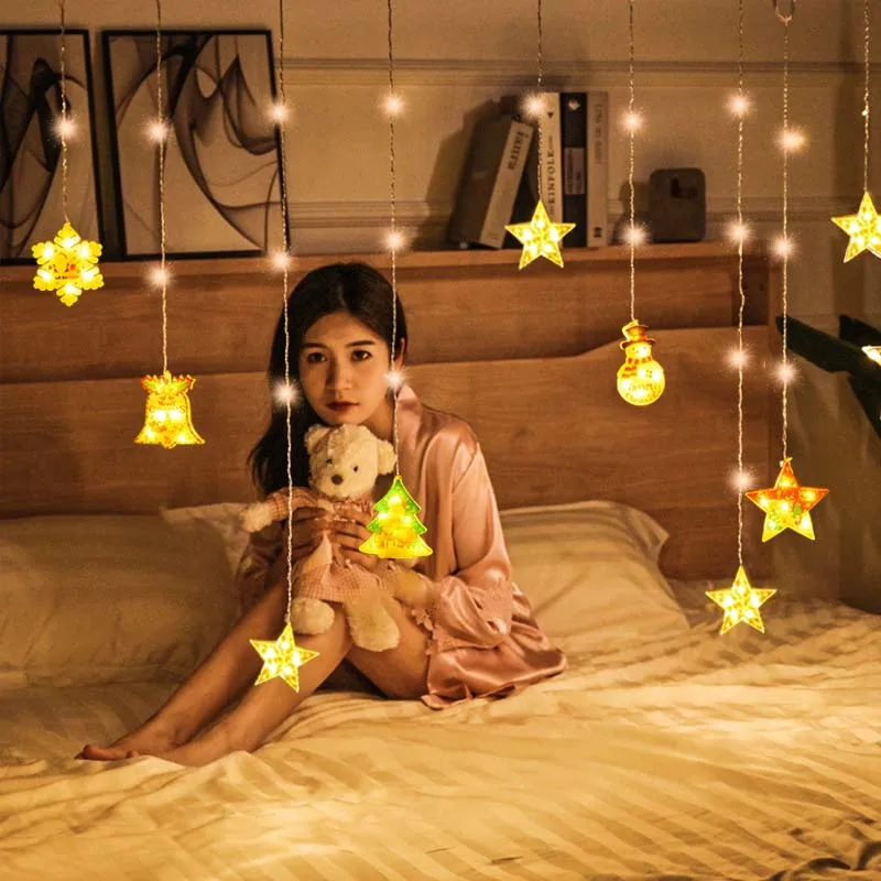 110 светодиодный рождественский декор гирлянда занавеска сказочные гирлянды