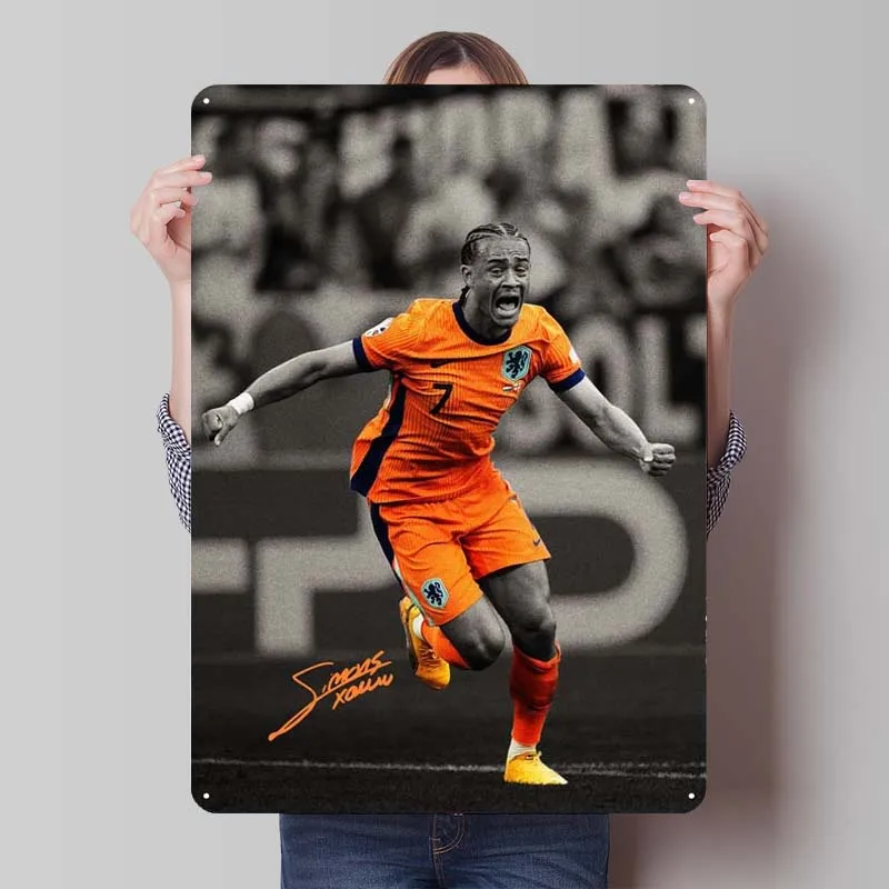 Плакат Xavi Simons спортивная металлическая вывеска в стиле ретро жестяная на заказ