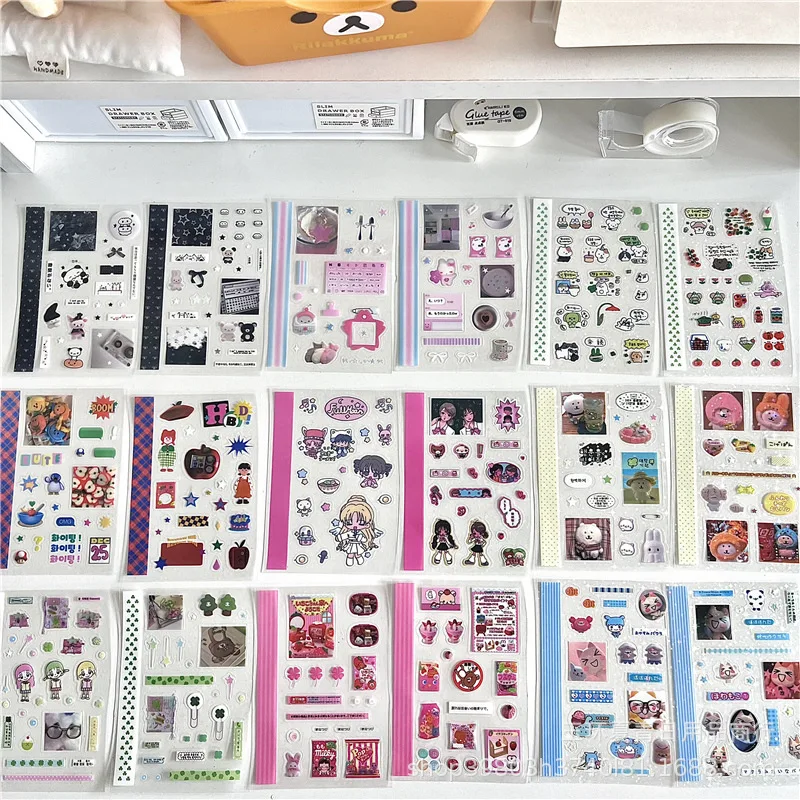 

Японские наклейки Kawaii с медведем