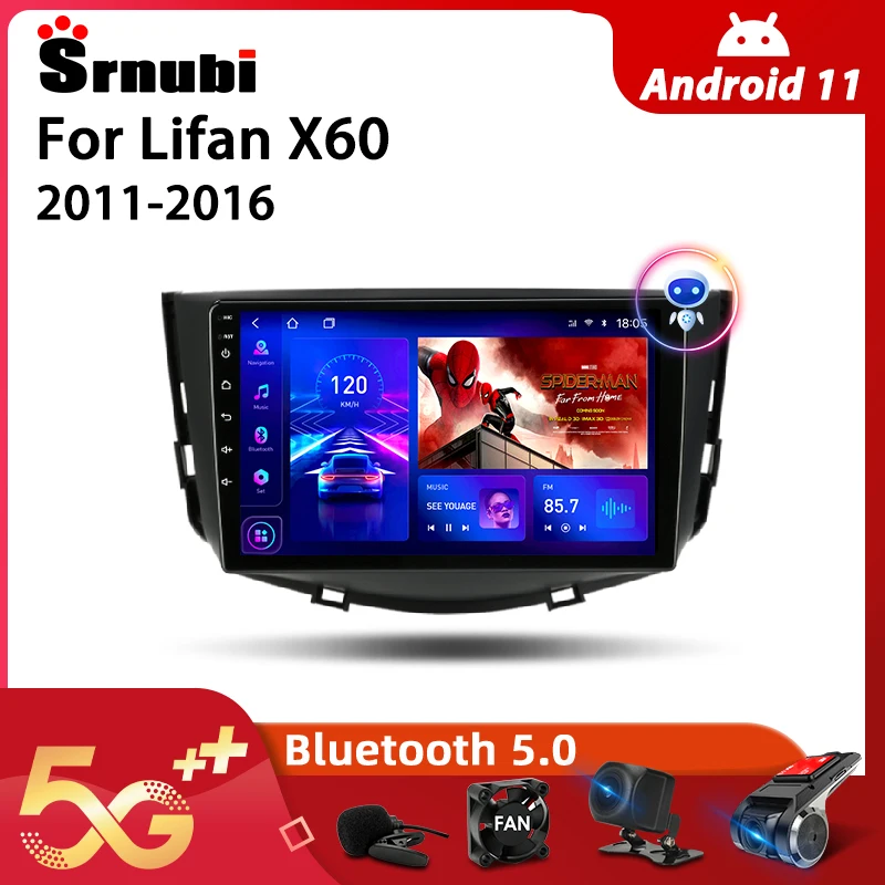

Srnubi Android 10 автомобильное радио для Lifan X60 2011-2016 мультимедийный видеоплеер 2Din 4G WIFI GPS навигация Carplay DVD головное устройство