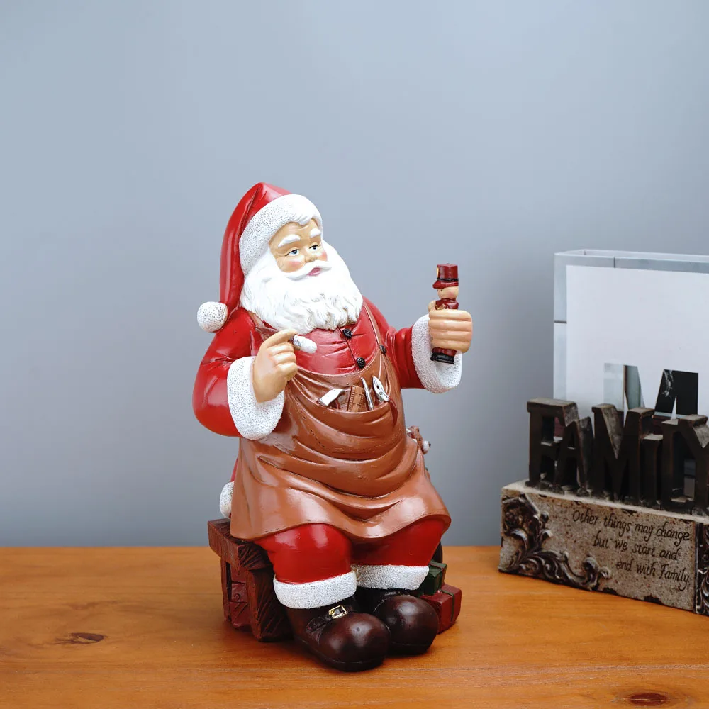 

SIYU Nordic Santa Claus Resin Crafts Ornaments Home Living Room Desktop Ornaments Christmas Gifts